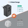 NoBrand Travel Plug Adapter, International Plug Adapter with Dual AC