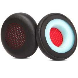 Voyager Focus UC Ear Pads Replacement Ear Cushion Compatible with Poly Voyager Focus UC 2, Plantronics Voyager Focus UC B825 Binaural, BLACKWIRE 5220 5210 7225 Headset (Red)