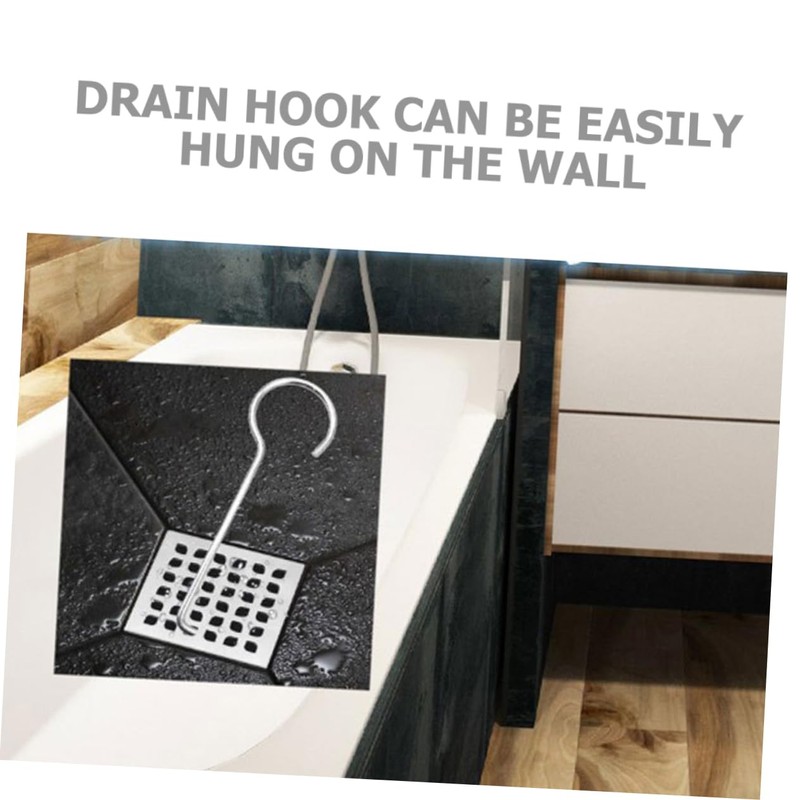WOONEKY 10pcs Floor Drain Lifting Hooks Stainless Steel Drain Grate