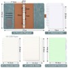Ring Binder A5 Refillable, PU Leather Binder Notebook with 135