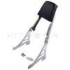 XKMT-Chrome Skull Backrest Sissy Bar With Leather Pad Compatible With