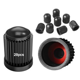 JEYORZY Pack of 20 Black Plastic Valve Caps Car Tyre Valve Cover Tyre Valve Caps Car Valve Caps Car SUV Motorcycle