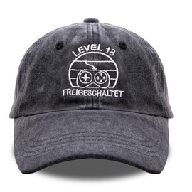 Belillpipi 70 60 30 Birthday Gift for Men, Funny Gifts for Grandpa Dad, Retirement Gift, Baseball Cap Men's Gift Ideas for Men, Christmas Gift, Father's Day Gift, Fishing Gift, Black-18 Years