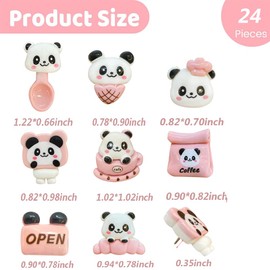24 pcs Cute Panda Push Pins Animal Push Pins Cork Board Decorative Thumbtacks for Photo Wall, Notes,Map, Bulletin Board,Office Supplies(Panda)