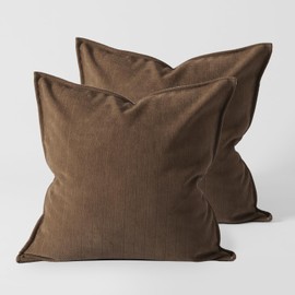 Kumori Cushion Cover Set of 2, 17.7 x 17.7 inches (45 x 45 cm), Nordic Stylish, Solid, Simple, Hidden Zipper, Durable Fabric, Soft, Sofa Backrest, Decorative Pillow Cover, Set of 2, 17.7 x 17.7 inches