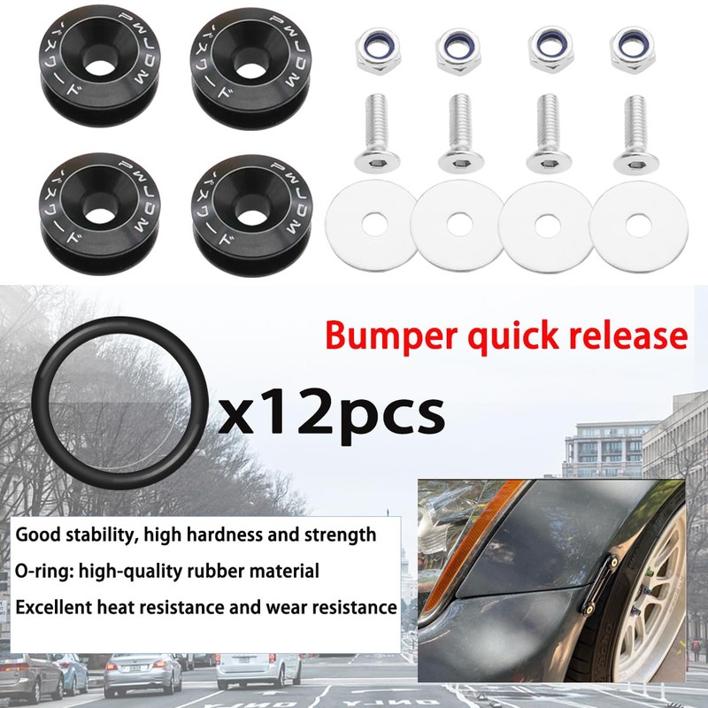 Taiss Bumper Quick Release (Black),Front Rear Bumper Holders Quick Release