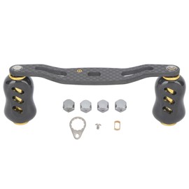 Fishing Reel Handle Carbon Fiber Double Handle Baitcasting Reel Rocker Arm 95mm Replacement for D S A Gold