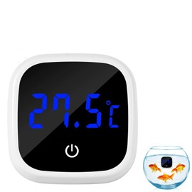 Aquarium Thermometer, Mini Digital Aquarium Thermometer, Innen Aquarienthermometer, mit LED Anzeige, Hochpräzisions-Temperatursensor, Geeignet für Süßwasser-Meeresaquarien,Reptilien