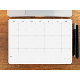 Undated Monthly Planner Notepad,Desk Calendar for Organizing&Scheduling Tasks-Productivity Tracker,Goals,Notes&To-Do Lists–A4 Size (8,3"X11,7")Premium Thick Paper with Cardboard Back Support 50 Sheets