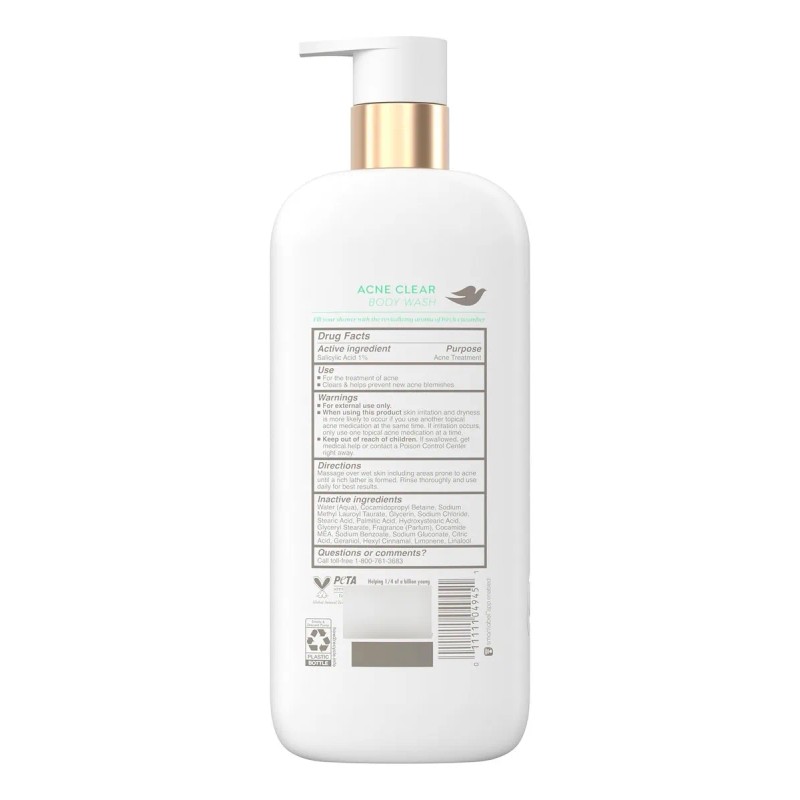 Dove Body Wash Acne Clears & Helps Prevent Acne Tratamiento