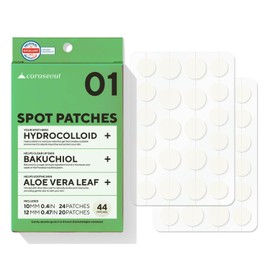 Pimple Patches, 2 Size Hydrocolloid Acne Patch for Promoting Faster Skin Healing, Bakuchiol & Aloe Vera, Korean Skin Care – Dermatology tested