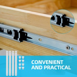 Totority Drawer Plastic Slide Kit Soft Close Drawer Slides 4 Sets Drawer Runners Guide Rails Plastic Slides Drawer Guide Slides Drawer Slides Drawer Guide Rails Drawer Guides