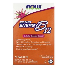 B-12 Instant Energy (2000 mcg de B-12 por paquete), paquete de 75                                                                                     
