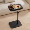 C Shaped End Table for Couch, TV Dinner Tray Table