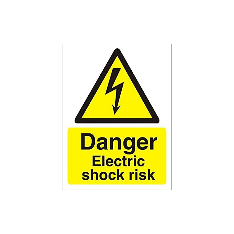 Seco Danger Electric Shock Risk Sign, 200mm x 300mm -