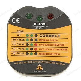 Dilog DL1090 Socket Tester 230V Polarity Socket Tester with Audible Buzzer