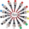 RUNCCI-YUN 14 Pcs 1A 250V AC 2 Pins SPST Normal