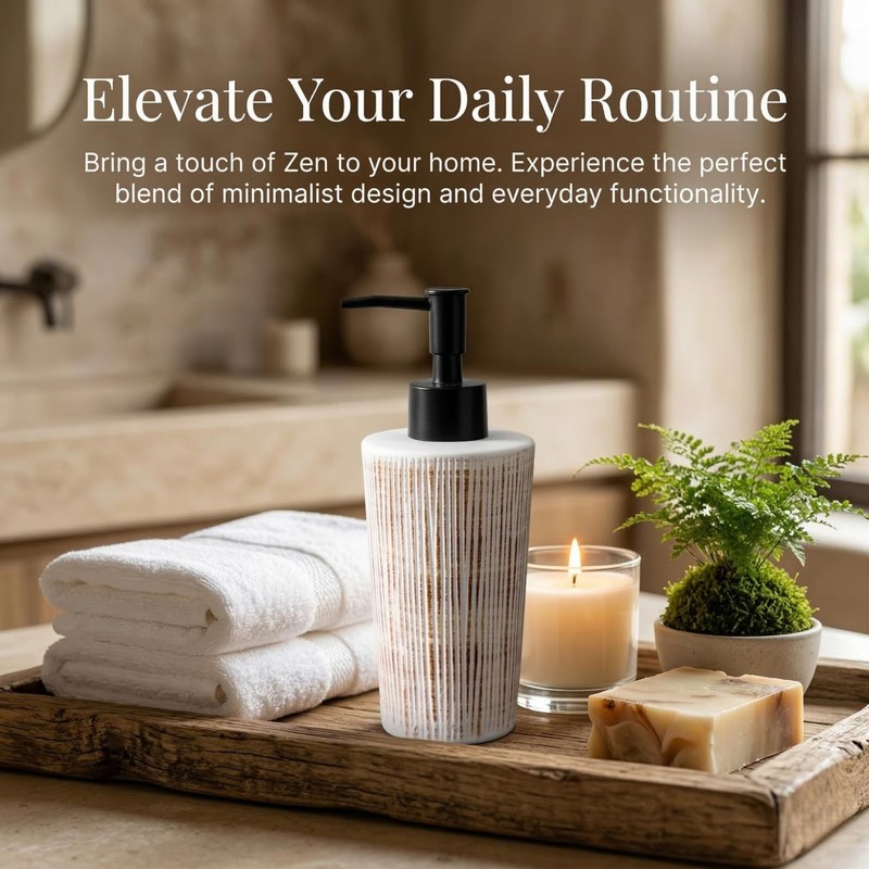 8 Inch Hand Soap Dispenser Bathroom - Modern Farmhouse Decor,