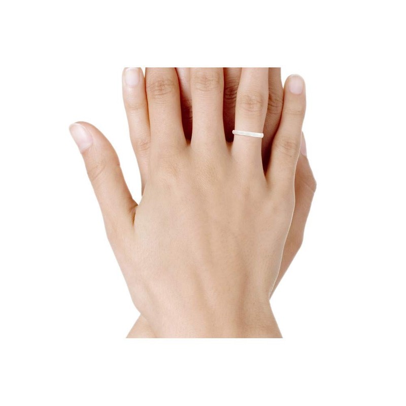 Les Poulettes Jewels - White Ceramic 3mm Ring - taille