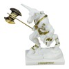 Minotaur with Double Axe Greek Monster Statue Sculpture Cast Marble