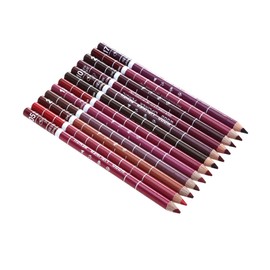 VICASKY 12pcs Semi Permanent Lip Liner Set Nude Brown Lip Liner Pencil Waterproof Lip Makeup Set for Women Random