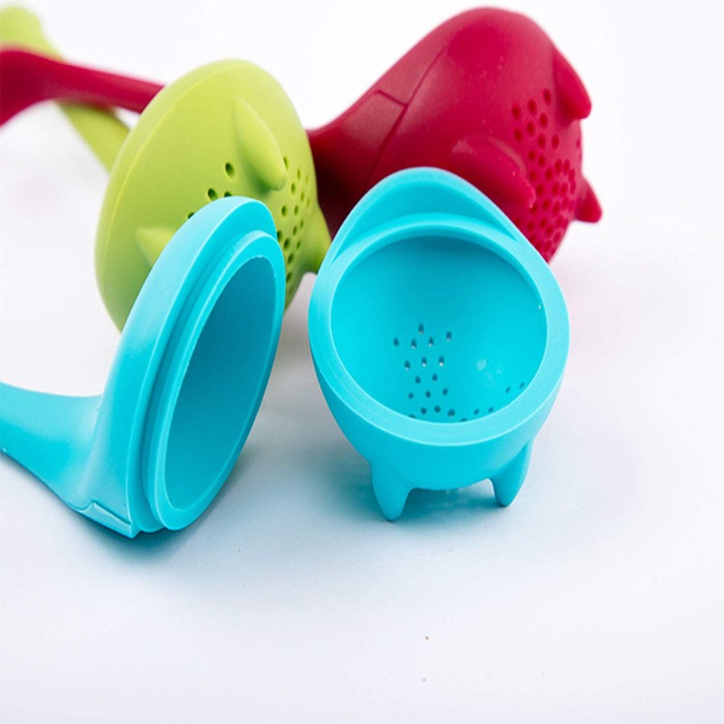 Dinosaur tea strainer, tea colander, food grade silicone，Three-piece suit