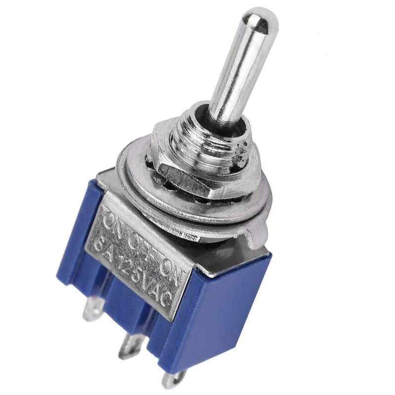 EVTSCAN 10Pcs SPDT Mini Toggle Switch 6A 125V AC, ON