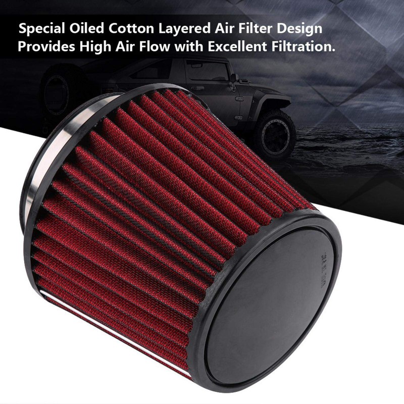 4 Inch Cone Filter, Akozon Car Air Filte, 100mm/3.9in Universal