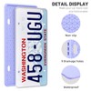 QiqaMole 2 Pack Silicone Frame Front Back License Plate Cover/