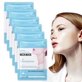 6 Stück Anti-Falten Halsmasken zur Hautpflege Halsstraffung Doppelkinn Maske Feuchtigkeitsspendend Jawline Maske für Doppelkinn Am Hals und Zur Straffung und Aufhellung des Halses