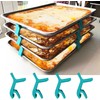 16Pcs Baking Sheet Stacker,Plastic Tray Stacker Clips Reusable Cookie Sheet