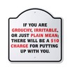 If You are Grouchy Iratable Or Mean $10 Charge 12"