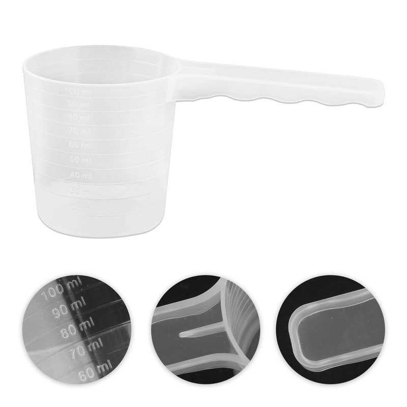 Bojueshaw 9pcs Protein Powder Scoop,Plastic Transparent Measuring Spoons,Measuring Dose Scoop,for