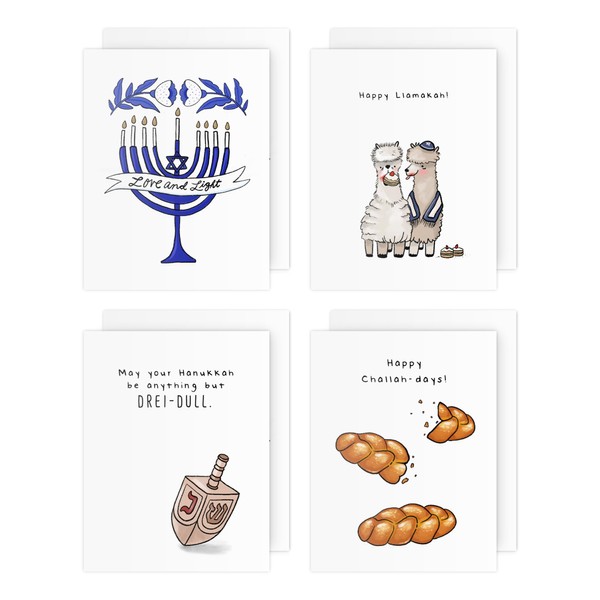 Hanukkah Cards Funny Box Set Pack Assorted, Chanukah Jewish Holiday