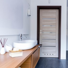 Relaxdays Tissue Box, Plastic & Bamboo, Cosmetic Tissue Box, Square Tissue Box, H x W x D 10 x 23.5 x 13 cm, Transparent/Natural