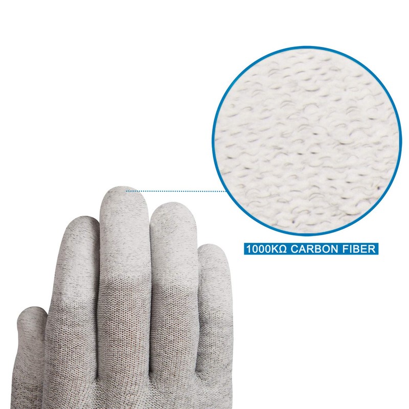 ThxToms ESD Anti Static Gloves, High Resistance Carbon Fiber Protects