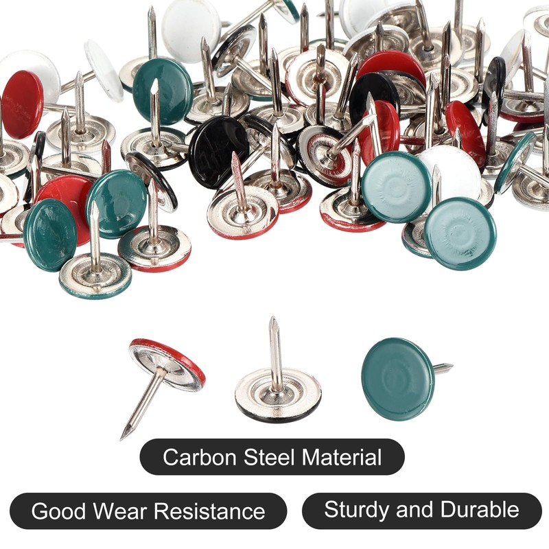 sourcing map 80Pcs Upholstery Tacks, 11mmx13mm Flat Head Decorative Furniture