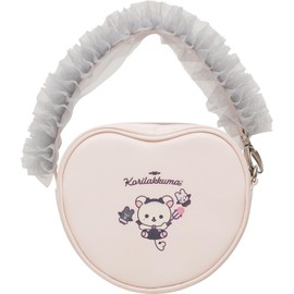 San-x Rilakkuma "Korilakkuma Kokokuma Feel" Heart Clear Pouch CA67201 Size: Approx. 5.5 x 6.5 x 2.0 inches (140 x 165 x 50 mm)