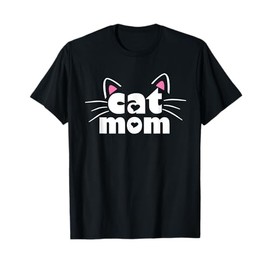 Cat Mom Adorable Whiskers And Paws T-Shirt