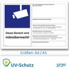 DSGVO Video Surveillance Sign / Sticker BDSG Video Symbol DIN