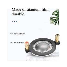 34.4mm Audio Speaker Film, 8 Ohm Membrane Speaker Voice Coil with Terminal Block for Home Theater Systems, Professional Audio and Compression Equipment