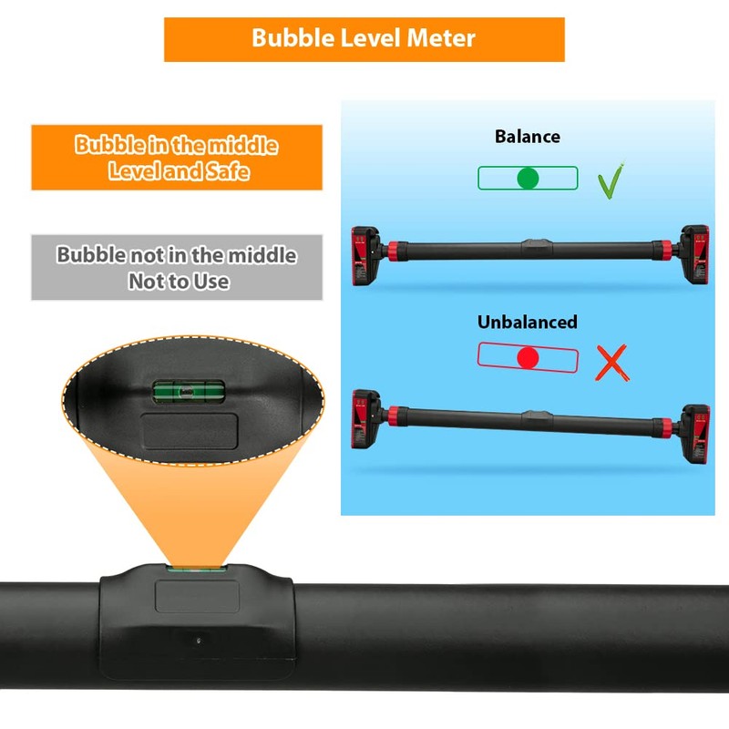 Pull Up Bar, Adjustable Strength Training Bars Without Screw, Adjustable