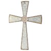 Dicksons Dashed Weathered White 22 inch Metal Hanging Wall Cross