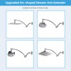 Hibbent All Metal 10'' Shower Head Extension Arm Solid Brass