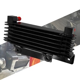 HCmotorku Motorcycle Oil Cooler Cooling Radiator Replacement Engine Oil Cooler Kit Fit For Road King Street Glide Electra Glide Road Glide Tri Glide 2009-2016 Black