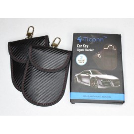 Ticonn Ticon Signal Blocker Carbon Fiber Pouch Car Key Credit Card Anti Theft  2pcs