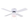 Canarm Neptune 42-Inch Hugger Ceiling Fan in White - Schoolhouse