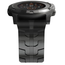 22mm Mecha Steel Bands Compatible for Garmin Fenix 8 47mm/7/6/5 Band,Quick Fit Rugged Utra Metal Strap with Folding Clasp for Fenix 5 Plus/Epix Gen 2/Forerunner 965/Epix Pro 47mm/45mm Instinct 3/2 Men