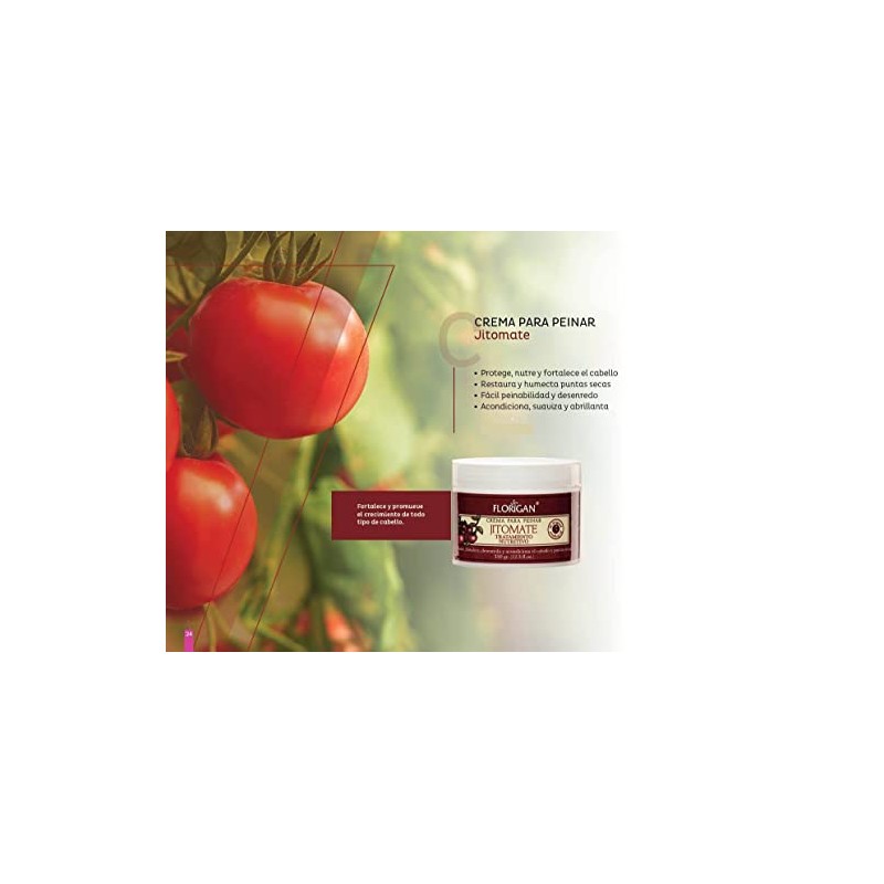 FLORIGAN Crema Para Peinar Jitomate 350grs. FLORIGAN