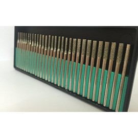 Diamond Drill Bit Cylindrical Jewelry Beach Sea Glass Shells Gemstones Lapidary 30 Pack. 1mm 2mm 3mm(1/8")
